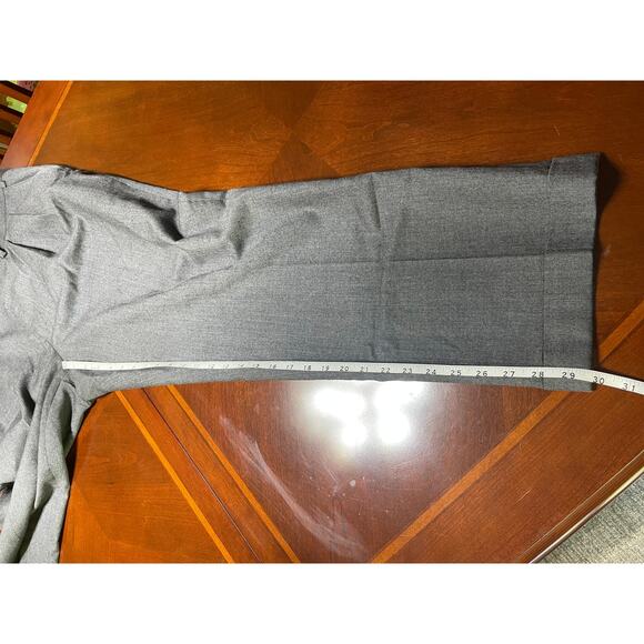 Chaps Mens Dress Pants 38W x 30L All Wool Gray Light Interior Staining Last Pic - Picture 8 of 9
